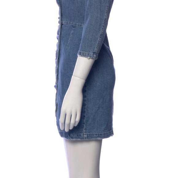 NWT retrofete Willa Mini Dress in Light Wash Denim Jean Long Sleeve XS extra sma - Picture 6 of 10